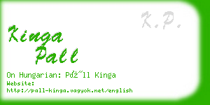 kinga pall business card